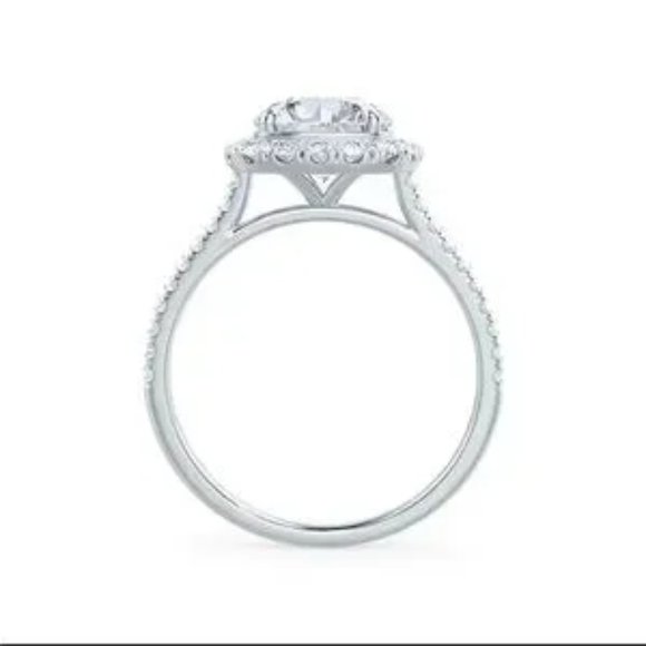Moissanite Halo Lab Diamond Ring 1ct. CENTER STONE 2 CTW GRA CERTIFIED - Picture 5 of 7